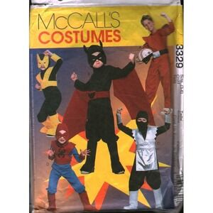 McCall's 3329 Kids Superhero Costume Sewing Pattern Size 3-6 Jumpsuit Mask Cape